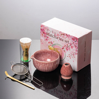 Ensemble de thé en porcelaine céramique Japandi de qualité alimentaire, écologique et durable, avec bol à matcha, brosse en bambou, coffret cadeau Baibenli pour cérémonie du thé, personnalisable