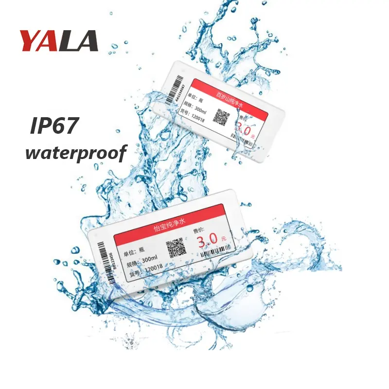 YALA ESL 2.13 인치 e 잉크 디스플레이 와이파이 전자 종이 디지털 ESL 가격 태그 전자 가격 라벨 선반