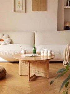 <span class=keywords><strong>Table</strong></span> basse basse style japonais <span class=keywords><strong>en</strong></span> bois massif et rotin wabi-sabi wind <span class=keywords><strong>table</strong></span> basse <span class=keywords><strong>ronde</strong></span> simple pour salon maison - Product Image 6