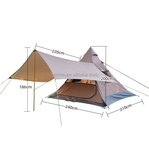 Tenda a Piramide Indiana per Esterni, 3-4 Persone, Pieghevole, Antivento e Resistente ai Raggi UV, per Campeggio - Product Image 4