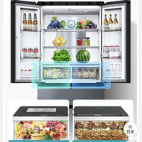 Réfrigérateurs intelligents à portes françaises VIOMI 520L 220V, réfrigérateur 4 portes, réfrigérateur à portes automatiques avec écran, musique, usage domestique