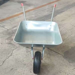 5204 <span class=keywords><strong>brouette</strong></span> de chariot de jardin en métal galvanisé avec 65L <span class=keywords><strong>brouette</strong></span> de roue de seau galvanisée brouettes de jardinage de ferme - Product Image 4