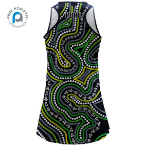 Tinh khiết <span class=keywords><strong>netball</strong></span> World Cup Úc thổ dân mới nhất <span class=keywords><strong>netball</strong></span> đồng phục với 4 bên tùy chỉnh tấm một dòng <span class=keywords><strong>netball</strong></span> DRESS bán buôn - Product Image 4