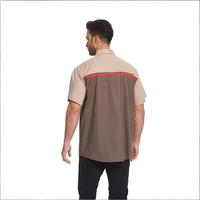 Chemises de travail d'été en coton pour chauffeurs de taxi Postman Courier Supermarket Staff Short Sleeve Work Shirts Oversize