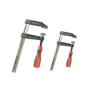 Clamping Range 100mm~1000mm Heavy Duty Woodworking F Clamp with Fast Action Sliding and Solid Rubber Grip Handle