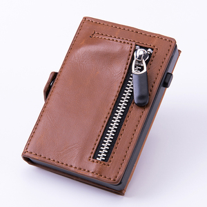Aluminum Mens Wallet RFID Blocking PU Leather Slim Metal visa credit cards - Product Image 2