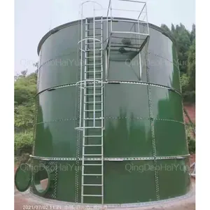 Qingdao Haiyue Réservoir GFS anti-corrosion Réservoir de stockage d'eau 8000l pour usine de biogaz
