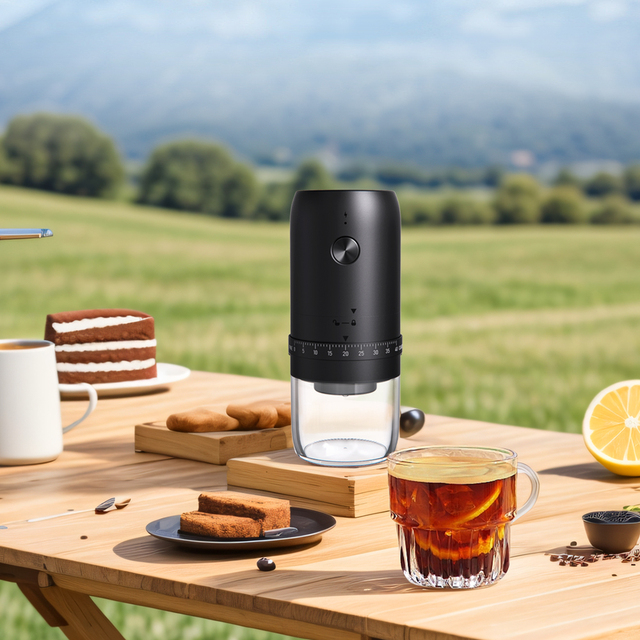 Home and Outdoor Electric Coffee Grinder Adjustable Factory Direct Custom Logo