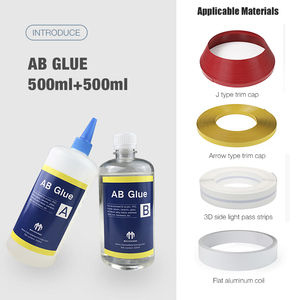 Produzione cinese liquido chiaro colla AB rapida polimerizzazione Trim tappo incollato canale lettera segni colla - Product Image 4