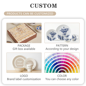 Bán buôn hiện đại vuông gốm đặt bữa ăn tối cho khách sạn & nhà hàng tùy chỉnh 16-24 cái trắng sứ Trung Quốc tấm bền Tính năng - Product Image 6