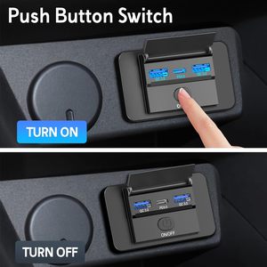 12V xe buýt RV 72W Wall Mount kép QC3.0 + PD USB C 3 cổng sạc ổ cắm với nút chuyển đổi - Product Image 4