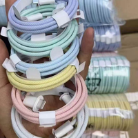 Kabel USB Type-C ke Type-C OEM Spot Sales 1M 30W PD Pengisian Cepat & Kabel Data dengan Pelindung Jalinan 16 17 Pro Max untuk iOS
