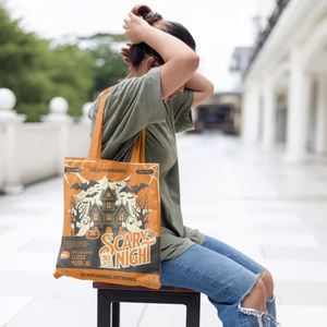 DLBZ Vente en gros Sac fourre-tout pliable en toile robuste et durable, personnalisé, recyclé et écologique, idéal pour Halloween - Product Image 6