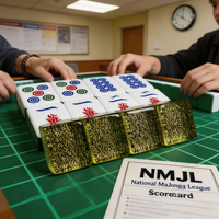 Élégant ensemble de Mahjong en acrylique doré à paillettes foncées, tuiles polies gravées au laser, blocs solides durables pour jeux de table en intérieur