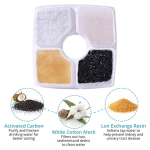 Pet Water Dispenser Filter Element <strong>Coconut</strong> <strong>Shell</strong> Activated Carbon Ionic Resin Cotton Square Ultrafiltration Replacement - Product Image 1