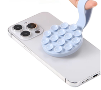 Poignée de téléphone portable magnétique à fixation facile Support de téléphone portable flexible à boucle de doigt en silicone pour poignée de téléphone magnétique MagSafe