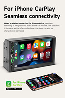 Autoradio Android double DIN 7 pouces BQCC, lecteur multimédia sans fil CarPlay, commande vocale AI, GPS pour KIA VW FORD BMW