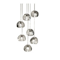 Lustre LED moderne et élégant au design Météore, hauteur réglable, pour escalier duplex, avec boule de verre en cristal cerise au centre