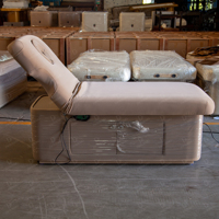 Table de massage électrique de luxe moderne pour hôtel et spa, 1 moteur, en cuir PU, capacité 300 kg, couleur personnalisable, pour salon commercial