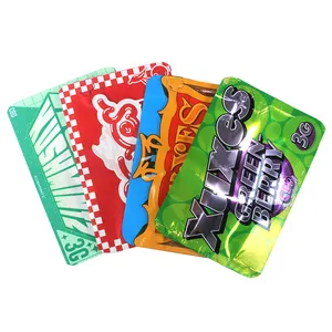Stand Up Pouch Custom Printed Smell Proof Candy Mylar Bags Heat Seal Custom 3g Plastic Bags Food Grade Packaging