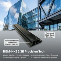 Bandes de rupture thermique en nylon PA66GF25 à faible conductivité, modernes, certifiées ISO9001, pour une sécurité améliorée, en aluminium architectural