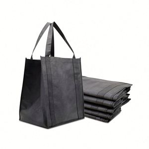 Sacs fourre-tout pliables en non-tissé, robustes, réutilisables, recyclables et renforcés, avec logo personnalisé, pour les courses et les pique-niques - Product Image 1