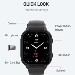1,85 pulgadas DF89 moda Dynamic Dial niños Smartwatch impermeable IP67 banda de silicona posicionamiento en tiempo Real múltiples aplicaciones de aprendizaje - Product Image 6