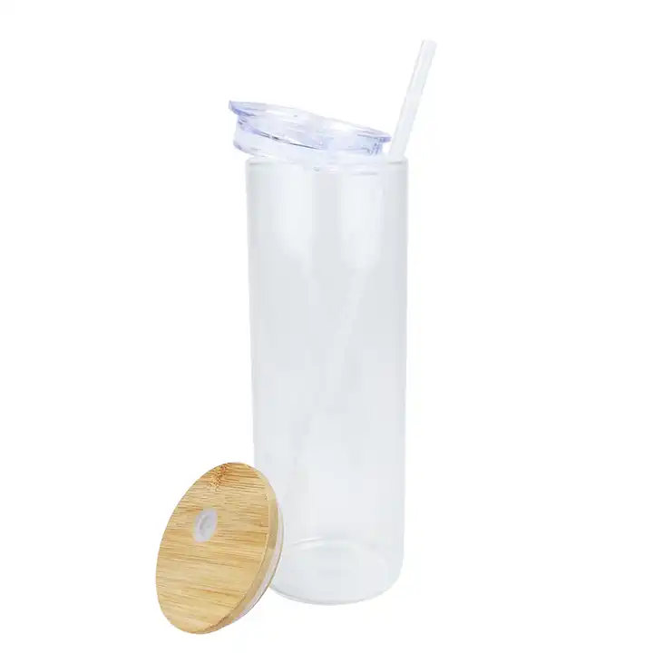 48pcs 16oz Sublimation Clear Glass Mug Blanks Beer Can Cups with