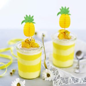 902281 10 ชิ้น ไม้เสียบขนมรูปสับปะรด 3 มิติ ทำจากพลาสติกและกระดาษรังผึ้ง ขนาด 18 ซม. ใช้แล้วทิ้ง สำหรับตกแต่งงานปาร์ตี้ วันเกิด วันขอบคุณพระเจ้า ดีวาลี เครื่องดื่ม - Product Image 6