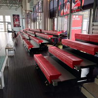 Siège de stade en HDPE moulé par soufflage, banc creux d'angle, sièges télescopiques pour gradins sportifs