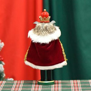 Figurine Casse-Noisette Roi Souris en Bois en Gros, Soldat Casse-Noisette Roi Rat à Cape Rouge, Ornement Classique de Table de Noël - Product Image 3