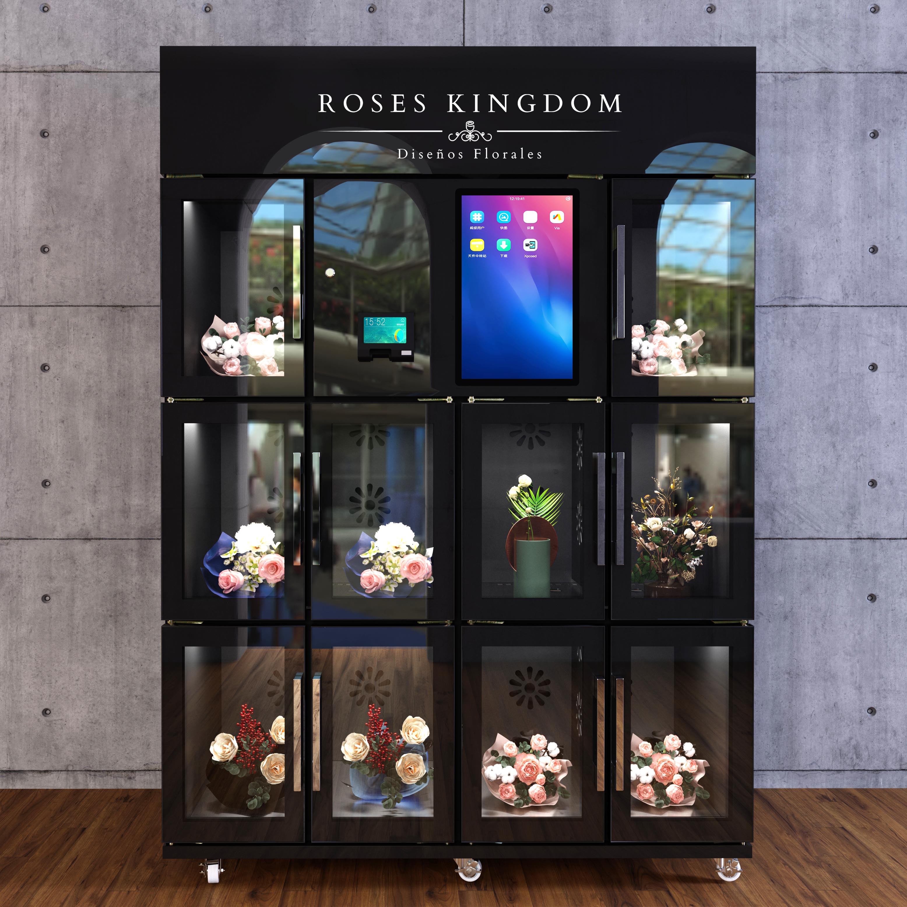 24時間花屋フラワーショップ生花販売機アメリカホット販売花自動