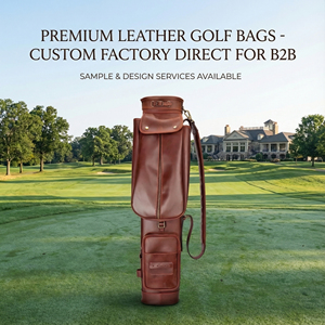 Bolsa de Golf Clásica Personalizada HIBO, Diseño Vintage, Premium, de Cuero Genuino, para Palos de Golf, Tipo Lápiz, para Domingos - Product Image 1