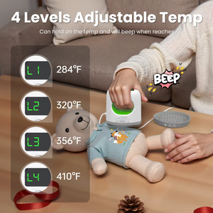 Nouvelle presse à chaud manuelle super mini avec écran LED, température réglable jusqu'à 410°F pour petits travaux manuels, étiquettes de chaussures, manchons, petites applications thermiques - Product Image 5