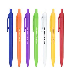 Stylo bille personnalisé avec logo, en plastique, pointe 1,0 mm, encre noire/bleue, écologique, pour bureau et école, couleur bonbon - Product Image 1