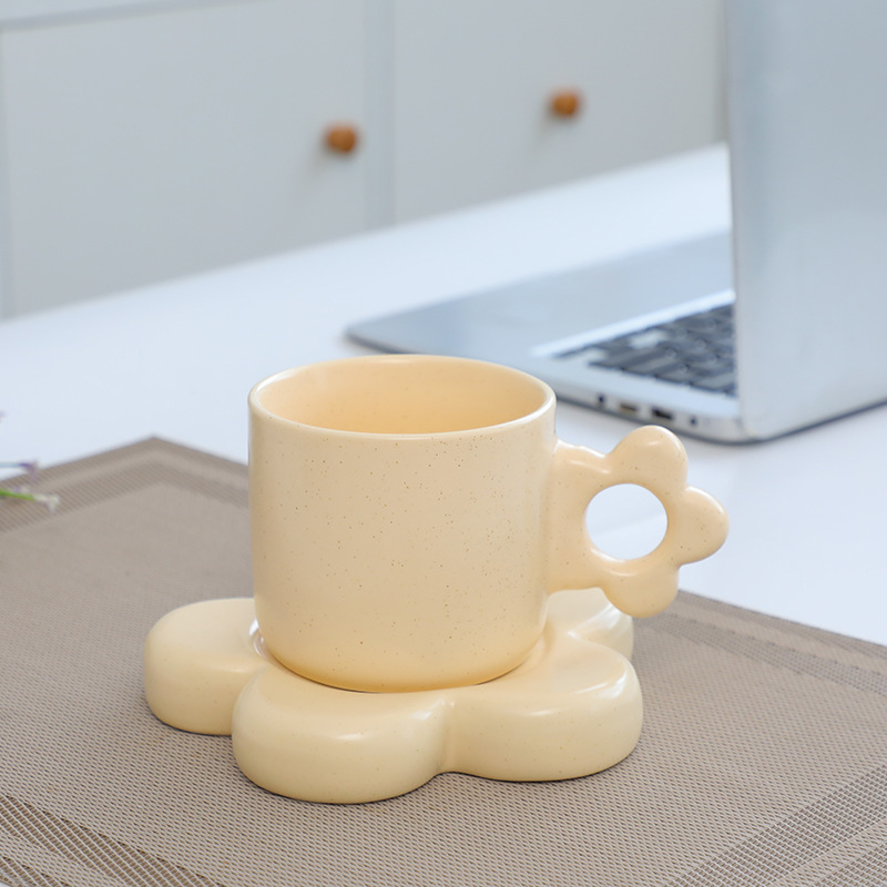 Flower cup and saucer-yellow 320ml