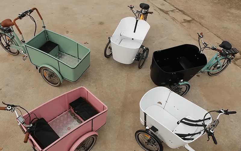 準備完了！送料込みの3輪前積載電動補助ファミリー貨物自転車