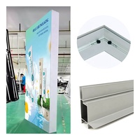 Ventes directes d'usine personnalisation led publicité en aluminium sans cadre led rétro-éclairé boîte à lumière tissu tissu boîte à lumière