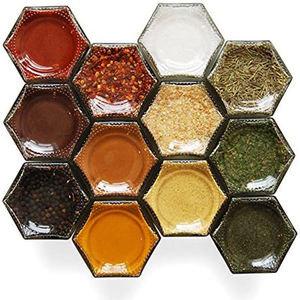 Set di Barattoli Esagonali in Vetro Magnetici <span class=keywords><strong>per</strong></span> Erbe e <span class=keywords><strong>Spezie</strong></span> da 1,75oz, 6oz, 9oz, Contenitori Ermetici con <span class=keywords><strong>Etichette</strong></span> - Product Image 5