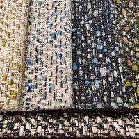 Tissu d'ameublement original et tendance, tissé, respirant, épais, teint en fil, coloré, avec incrustations de pierres précieuses, mélange lin et viscose
