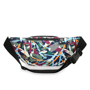 Colorful Printed Waterproof Women's Waist Bag With Zipper Pocket For Everyday Use Crossbody Chest Phone Bag Lightweight - Product Image 3