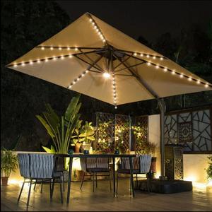 [280 Grams Canopy Polyester]Garden/Hotel/Coffee Shop/Rustaurant/Patio <strong>Parasol</strong> Solar Power Led Light Resell Foshan Factory Price - Product Image 3