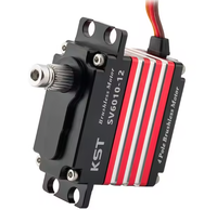 Moteur servo numérique HV à engrenages métalliques sans balais KST SV6010-12 70Kgf.cm 0.09sec DC12V en alliage d'aluminium 4 pôles pour RC à grande échelle
