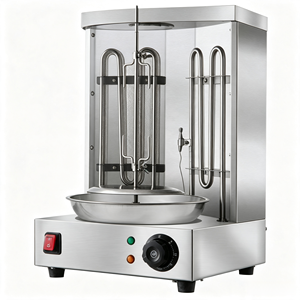 Hongxin GH-25 Gas Small <strong>Middle</strong> East Barbecue <strong>Grill</strong> 220V Stainless Steel Automatic Rotating Vertical Broiler Shawarma Doner Kebab - Product Image 5