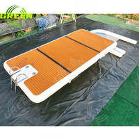 Plateforme de quai flottante gonflable Green Drop Stitch, quai gonflable pour jet ski, ponton, quai gonflable