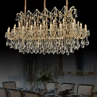 Lustre rectangulaire en cristal de luxe pour mariage Maria Theresa