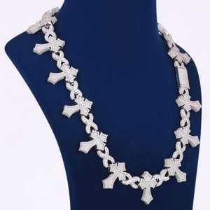 Collier de luxe en argent sterling 925 avec diamant de culture, bijou en diamant créé en laboratoire pour mariage, usage quotidien et cadeaux de mode - Product Image 1