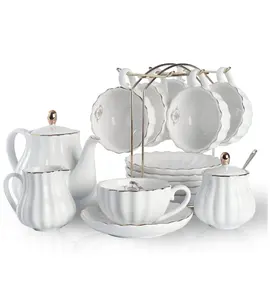 Haushalts waren moderne Tee Kaffeetasse weiße Keramik Teesets