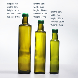 Verde Oscuro Marrón 100mL-750ml Botellas de condimentos de cocina Botellas de aceite de oliva y Camelia cuadradas y redondas Tapón de rosca Tipo de sellado plano - Product Image 1