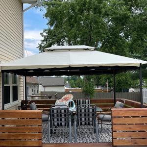 Tentes d'événement Offre Spéciale Gazebos <span class=keywords><strong>de</strong></span> patio Double Top <span class=keywords><strong>3x4</strong></span> m <span class=keywords><strong>Abri</strong></span> d'auvent <span class=keywords><strong>de</strong></span> gazebo <span class=keywords><strong>de</strong></span> patio avec parois latérales <span class=keywords><strong>de</strong></span> filet pour la fête <span class=keywords><strong>de</strong></span> pelouses d'arrière-cour - Product Image 6